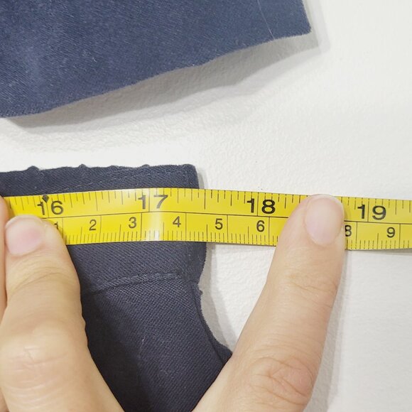 Lana Lee Petite Vintage Navy Blue Set Sleeveless Vest Matching Skirt Plus Sz 16 - Picture 13 of 16